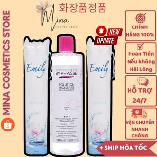 (Combo) Tẩy trang Byphasse Solution Micellaire & 2 gói bông tẩy trang Emily