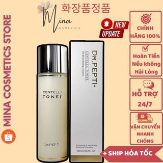 Nước hoa hồng Dr. Pepti + Centella Toner 180ml dưỡng da căng bóng