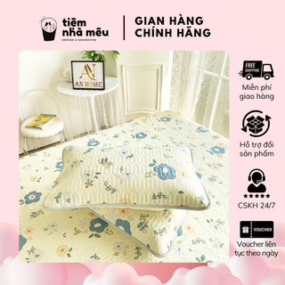[Hàng loại 1-Tặng kèm 2 vỏ gối đầu] Chiếu Điều Hoà Chic Cao Su Non Họa Tiết Dễ Thương Fullsize