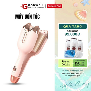 Máy Uốn Tóc Xoăn Sóng Nước Hippie GODWELL Size 32mm, 4 Mức Chỉnh Nhiệt Độ Chất Liệu Gốm Sứ Bảo Vệ Tóc Chống Bỏng
