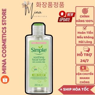 Nước hoa hồng Simple Cân Bằng Cấp Ẩm Cho Da 200ml (mẫu mới) Mina Cosmetics Store
