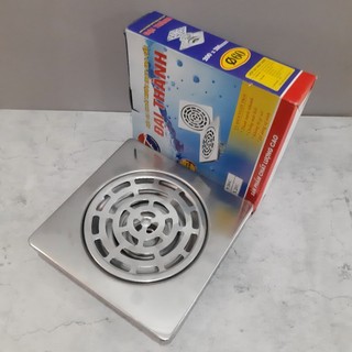 Phễu thoát sàn kt 20cm x 20cm x 60mm inox201