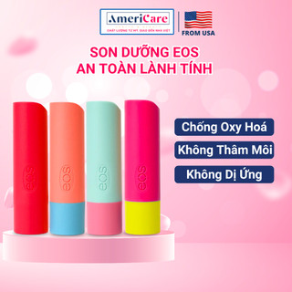 Son dưỡng EOS dưỡng môi không màu, dưỡng hồng môi, chính hãng, AmeriCare