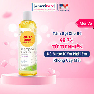 Sữa tắm gội cho bé sơ sinh, dầu tắm gội toàn thân burt’s bees baby shampoo and washing 235-350-620ml