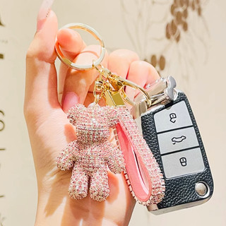 Móc Khoá Hình Gấᴜ Dễ Thương - Móc Khoá Gấu Kim Cương Đính Đá Thời Thượng Phụ Kiện Túi Xách