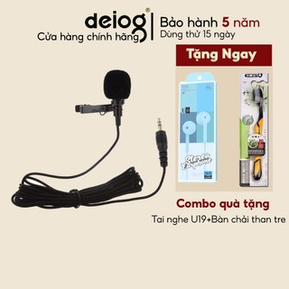 Micro cài áo Lavalier Microphone G01 G L119 hàng chuẩn 3 Ring Jack 3.5mm cho điện thoại