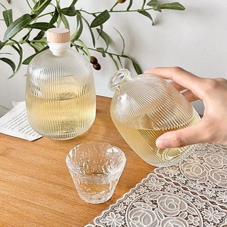 Combo 20 Chai thủy tinh kẻ nắp gỗ nắp vàng dung tích 500ml lọ thủy tinh đựng rượu mơ, nước hoa quả chai kẻ chailo170