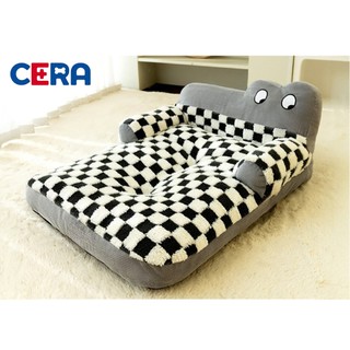 Nệm - nhà - ổ hoạ tiết caro đen trắng cao cấp cho chó mèo - nệm 003