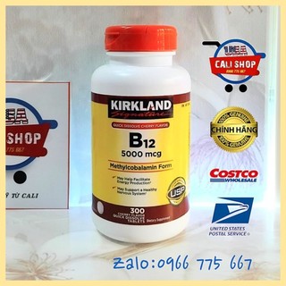 Viên Uống Bổ Sung Vitamin B12 Kirland 300 Viên 5000 mcg  Bổ Máu và Thần Kinh - Hàng Mỹ Chính Hãng Từ Cali
