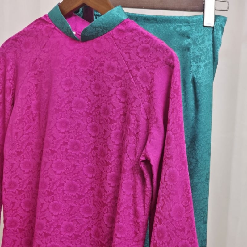 🥰 Áo dài dáng xuông phong cánh nhẹ nhàng cách điệu phom rộng chật vải đẹp thêu sắc nét