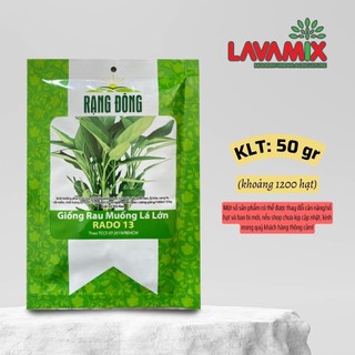 Hạt giống Rau Muống Lá Lớn Rado 13 (50g~1200 hạt) hiệu Rạng Đông trồng quanh năm, dễ chăm sóc | Green House