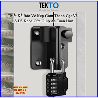 Chốt Khóa K01, Chốt khóa cài cửa có lỗ chắc chắn an toàn màu đen- 108