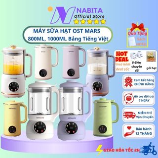   update 2024  Máy Làm Sữa Hạt Máy Nấu Sữa Hạt OSTMARS Đa Năng Xay Nấu Tiện Lợi 7 Chức Năng- Nabita Store 