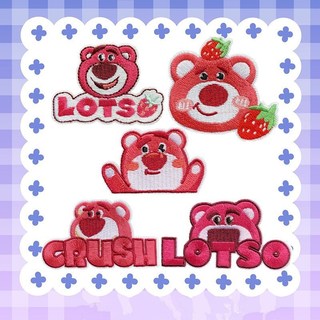 Zanmo CÁC MẪU sticker ủi thêu - miếng vá thêu dán quần áo balo gấu dâu lotso