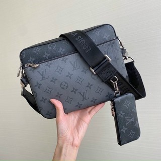 Set túi đeo chéo nam nữ unisex 3 chi tiết Multi - pochette LV super fullbox size 26 kèm ví nhỏ Smano bags hỏa tốc