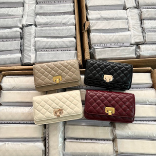 Túi charles keith chần trám 4 màu đeo chéo