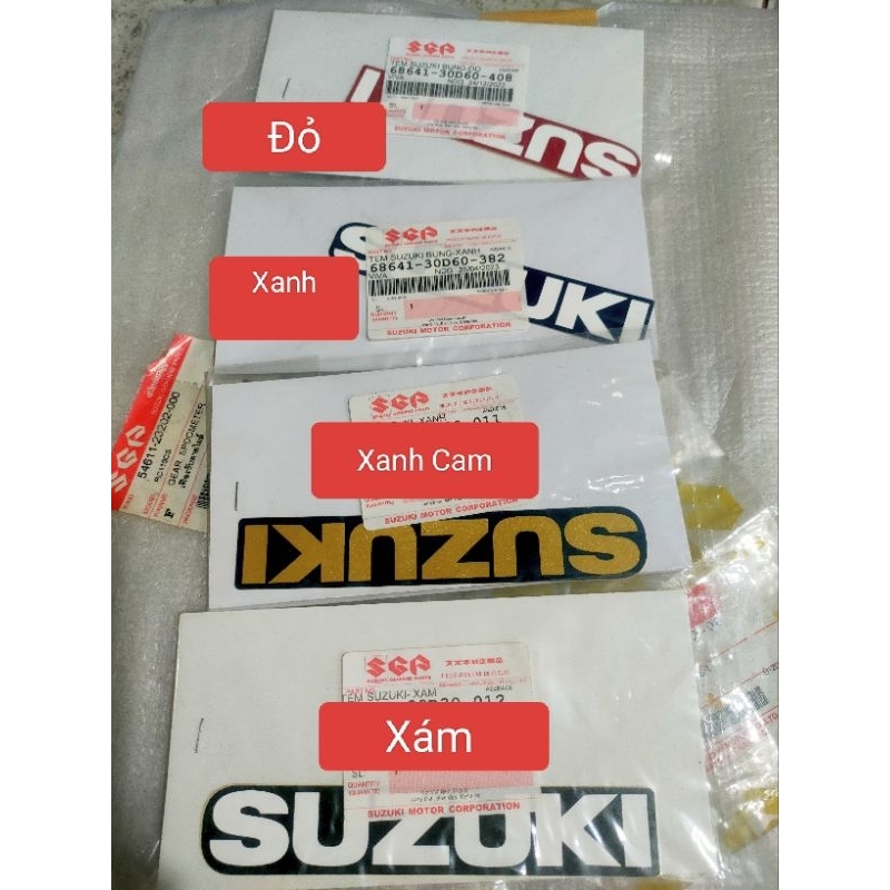 Tem chữ suzuki(giá bán 1 chữ)
