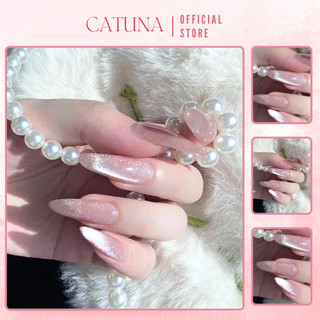 Nail box mắt mèo CATUNA Móng úp thiết kế mắt mèo sang chảnh kèm dụng cụ nail keo dũa móng MTK41
