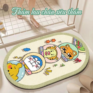 Thảm Dậm Chân Silicon, Thảm siêu thấm hút BATHMAT Siêu Mềm, Thấm Nước Tốt Chất Liệu Chống Trượt