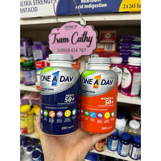 one a day women 50 -one day men 50 bổ dành cho nữ, nam trên 50 tuối 200 viên