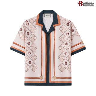 MIKENCO Rabbit Monogram Silk Shirt- Áo Sơ Mi Lụa Nam