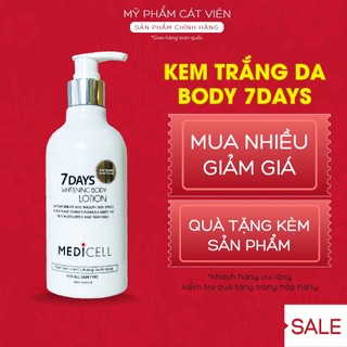 Kem dưỡng trắng da body, toàn thân, dưỡng thể trắng da Body 7days Medicell - Chai 250ml