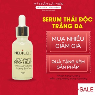 Serum dưỡng trắng thải độc da Medicell, tinh chất dưỡng ẩm mờ thâm sạm Ultra White Detox dành cho mọi loại da