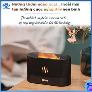 ⚡Miễn Phí Vận Chuyển⚡ Máy xông tinh dầu phòng ngủ - phun sương tạo ẩm ngọn lửa FLAME 180 ml DQ 701