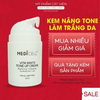 Kem dưỡng trắng da, nâng tone Vita White Medicell Hàn Quốc lọ 50ml, chăm sóc da, mờ thâm sạm, che khuyết điểm