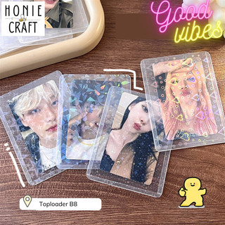 Toploader B8 chất liệu nhựa PVC 35pt Card Case hoạ tiết Hologram Ngang Dọc