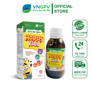 Siro ăn ngon happy kids chai 120ml - hỗ trợ ăn ngon, cải thiện tiêu hóa, nâng cao sức đề kháng-vngpv