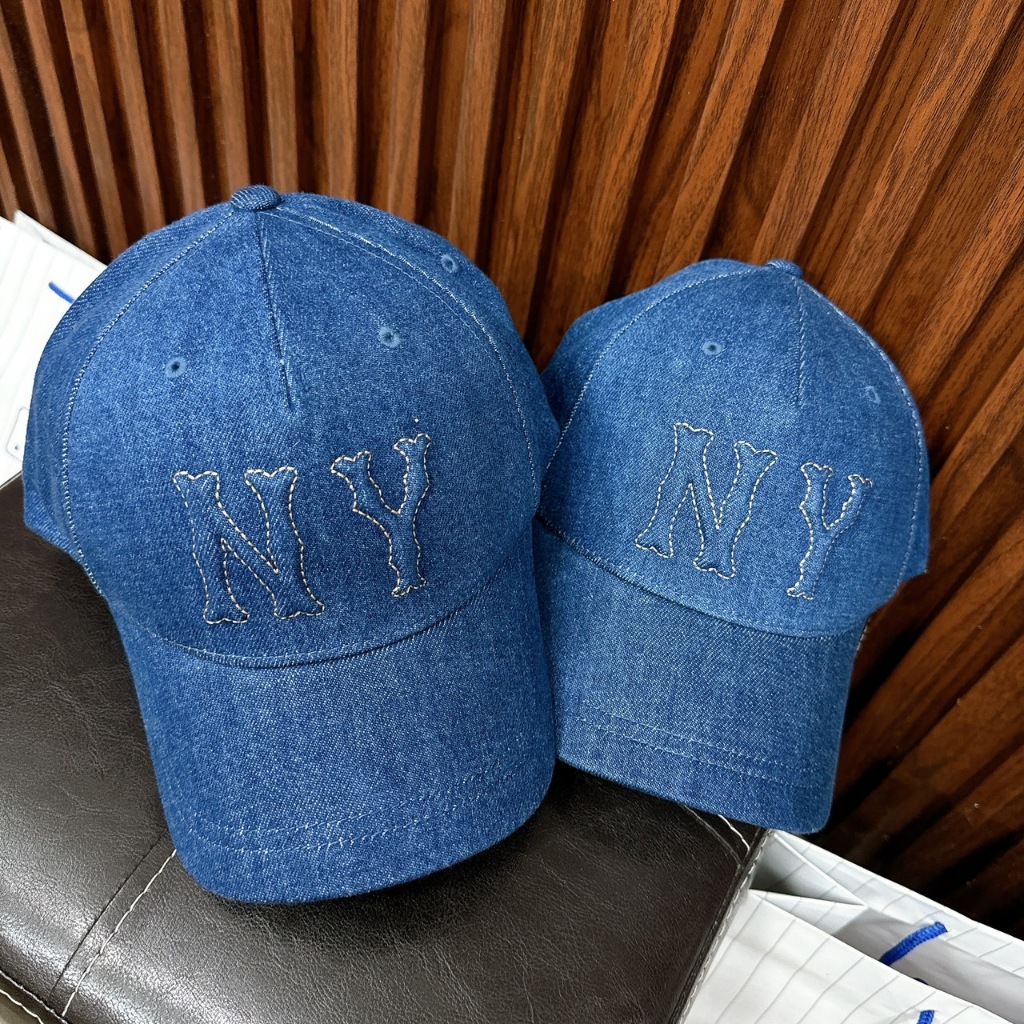 Mũ Chính Hãng MLB Embo Logo Denim New York Yankees Ball Cap 3ACPDM04N-50INS Màu Xanh Đậm