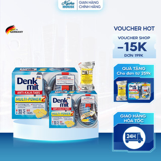 Viên Lẻ Tẩy Lồng Vệ Sinh Máy Giặt Denkmit Anti Kalk Tabs - Combo Viên Lẻ Hàng Nội Địa Đức