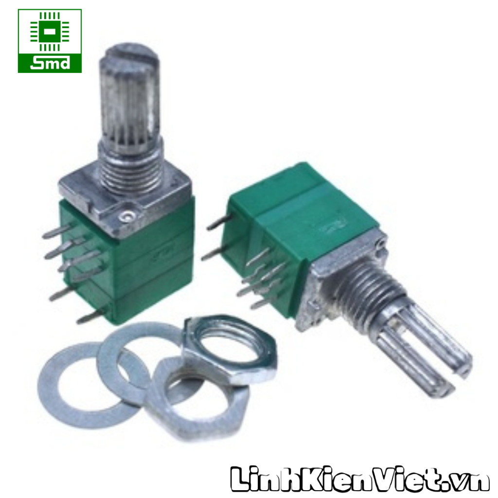 Set 2 Biến Trở Chiết áp RV097 đơn/đôi có công tắc volume 3, 5, 6, 8 chân RK097G 5K 10K 20K 50K 100/5