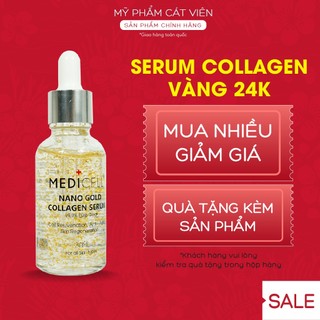 Serum trắng da trẻ hóa Medicell, chăm sóc da mờ thâm, dưỡng ẩm kiềm dầu, se khít lỗ chân lông Nano Gold Collagen