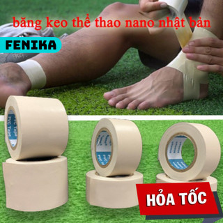 Băng keo thể thao FENIKA Băng keo quấn cơ đá bóng đá banh tránh chấn thương bảo vệ cổ tay cổ chân đầu gối cầu lông BV08