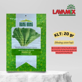 Hạt giống Cải Bẹ Xanh Mỡ Rado 57 (20g~2000 hạt) hiệu Rạng Đông chịu nhiệt tốt, năng suất cao | Green House