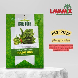 Hạt giống Cải Bó Xôi OP Rado 688 (20g~2800 hạt) hiệu Rạng Đông trồng quanh năm, nảy mầm tốt | Green House