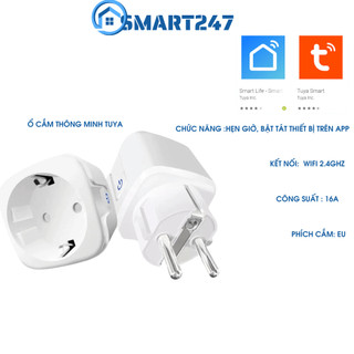 Ổ Cắm Wifi 16A/EU Hẹn giờ Bật/Tắt Trên App/ AppTuya Smartlife Hẹn Giờ Thông Minh - Đo Điện Năng Tiêu Thụ