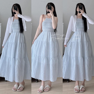 Set đầm yếm kèm khoác🎀