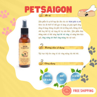 [CHÍNH HÃNG] XỊT VỆ SINH RĂNG MIỆNG BUDLE BUDLE CHO CHÓ 120ML