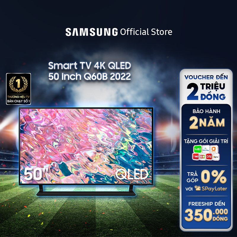 Smart TV Samsung 50 Inch 4K QLED QA50Q60BAKXXV 2022 - Miễn phí lắp đặt