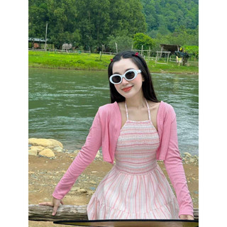 Set đầm yếm kèm khoác🎀