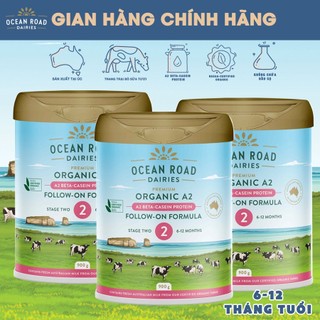 Combo 3 hộp sữa công thức Hữu cơ chứa đạm A2 Ocean Road Dairies số 2 (900g) - Nhập khẩu Úc