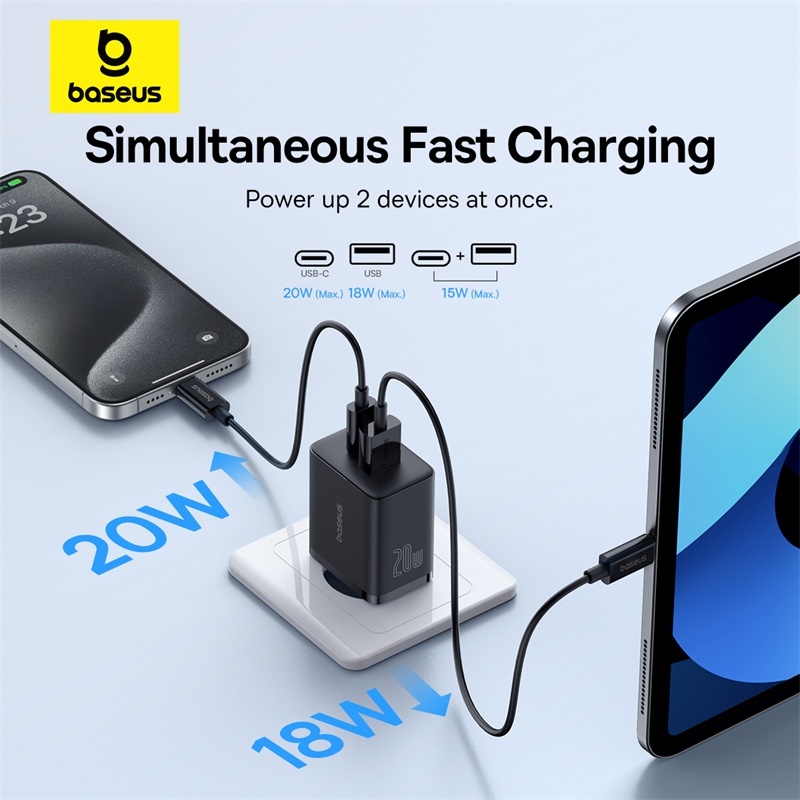 Baseus 20W PD Sạc Nhanh QC4.0 QC3.0 USB Type C Củ Sạc Cho 15 14 13 12 11 Sạc Điện Thoại Xiaomi | BigBuy360 - bigbuy360.vn