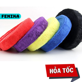 Quấn cán vải cầu lông FENIKA siêu êm bám tay Quấn cán vợt cầu lông cuốn cán vải vợt cầu lông cao cấp lọai cuộn 10m QV09