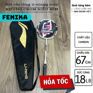 Vợt cầu lông Li-Ninggg / Victor / Yonexxx khung crom FENIKA siêu bền đẹp tặng 1 bao đựng vợt CL06
