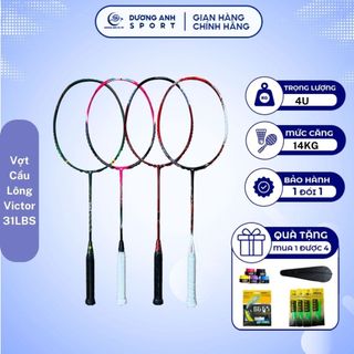 Vợt Cầu Lông Victor METALLIC Khung Carbon  MAX 31LBS (CĂNG SẴN 11KG CƯỚC BG65TI )