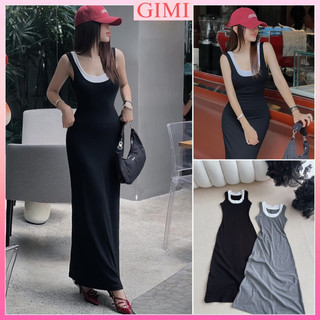 💕ĐẦM MAXI PHỐI CỔ BODY VIỀN TRẮNG TRẺ TRUNG💕GIMI (Kèm ảnh thật)