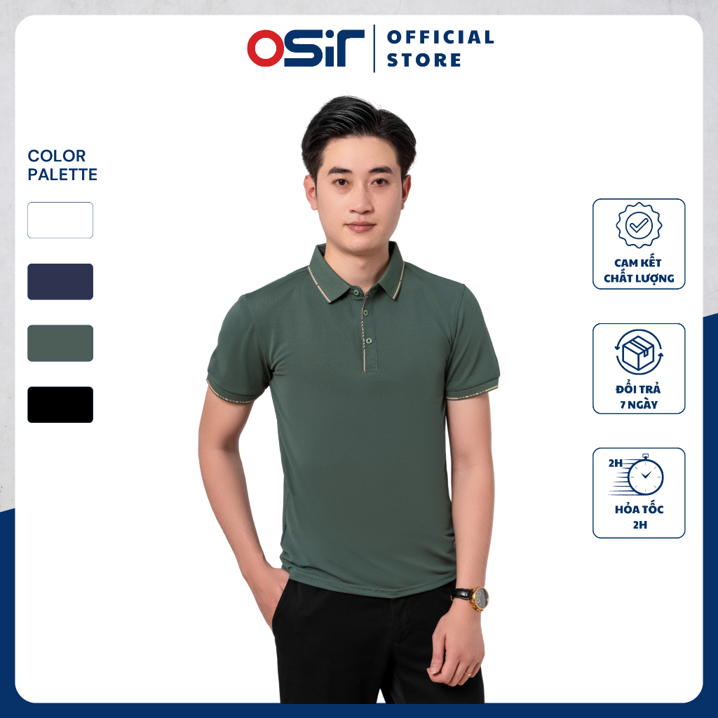 Áo Polo Nam ngắn tay, áo thun OSiR cao cấp, cotton thoáng khí, thoải mái PL05